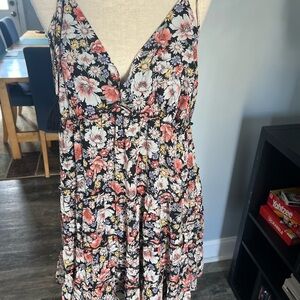 Forever 21 Black Ruched A-line Sundress